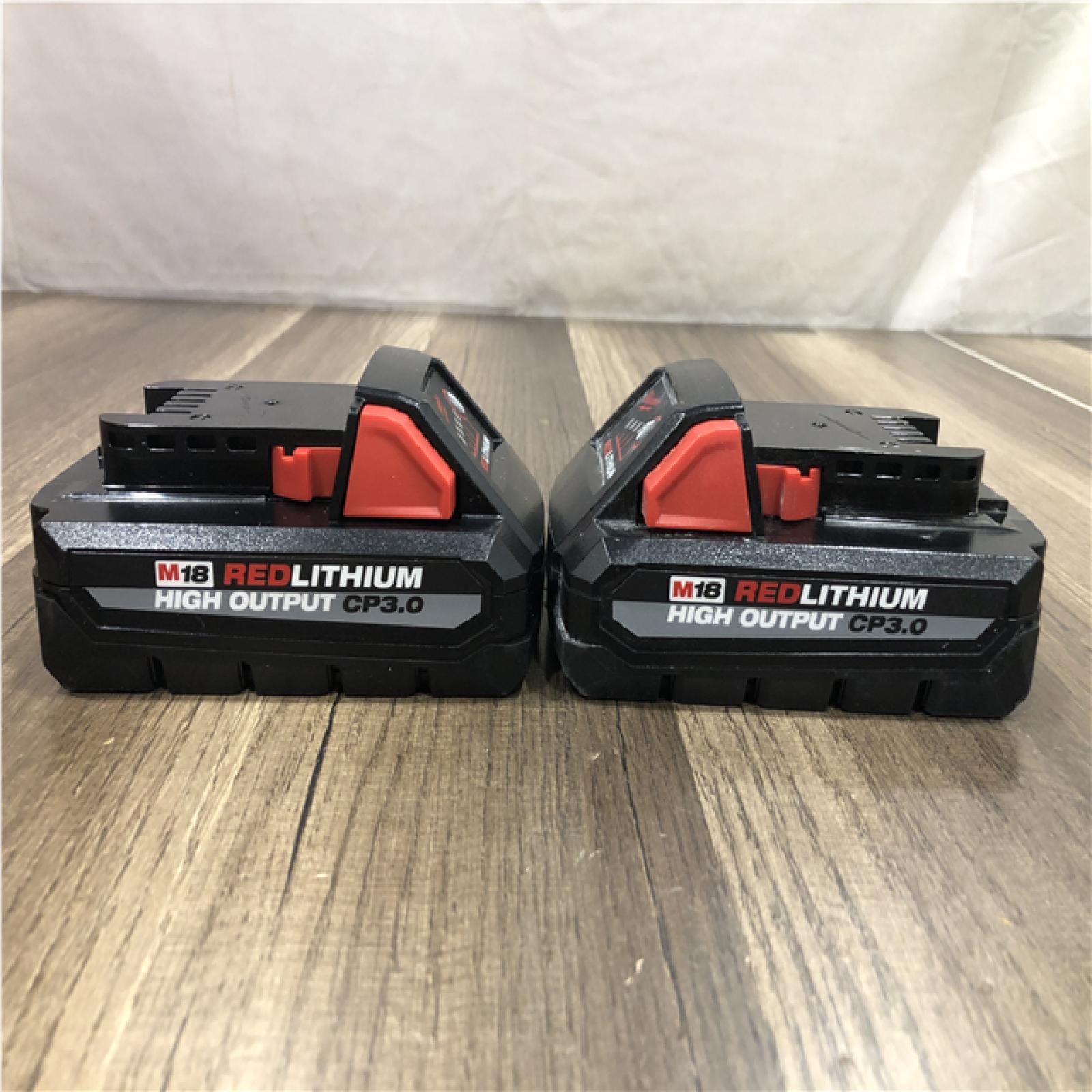 AS-IS Milwaukee 18V Lithium-Ion HIGH OUTPUT CP 3.0Ah Battery Pack (2-Pack)