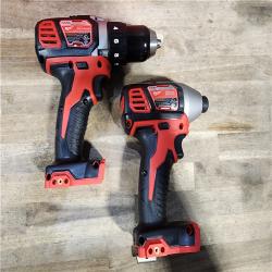 HOUSTON LOCATION - AS-IS Milwaukee 18V Cordless Brushed 2-Tool Drill/Driver and Impact Driver Kit