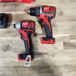 HOUSTON LOCATION - AS-IS Milwaukee M18 18V Cordless Brushed 2 Tool Drill/Driver and Impact Driver Kit
