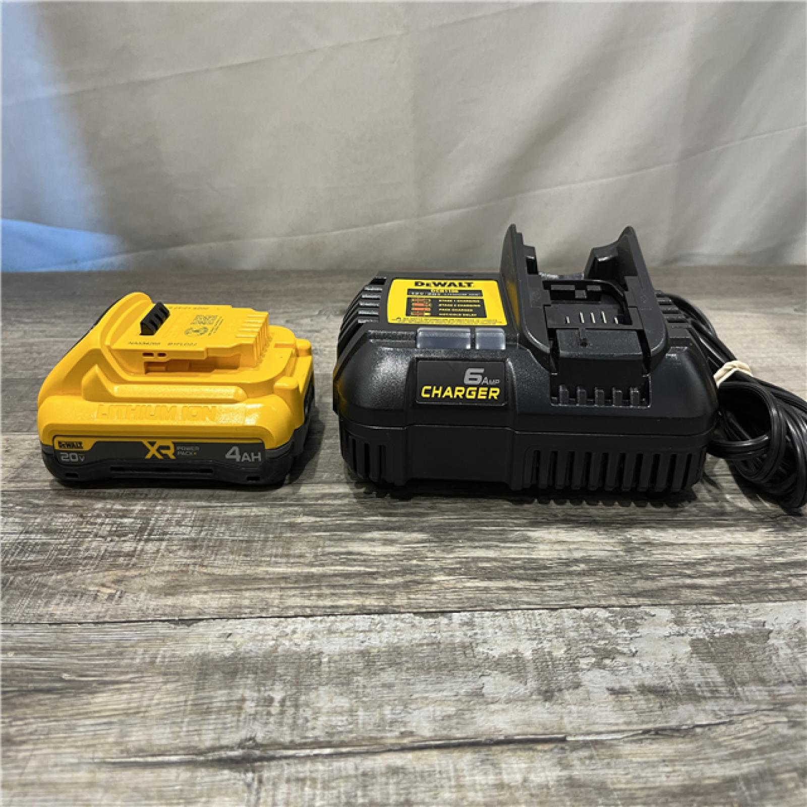 AS-IS DEWALT 20V MAX XR Power-Pack Lithium-Ion Starter Kit with 4. 0Ah Battery and Charger