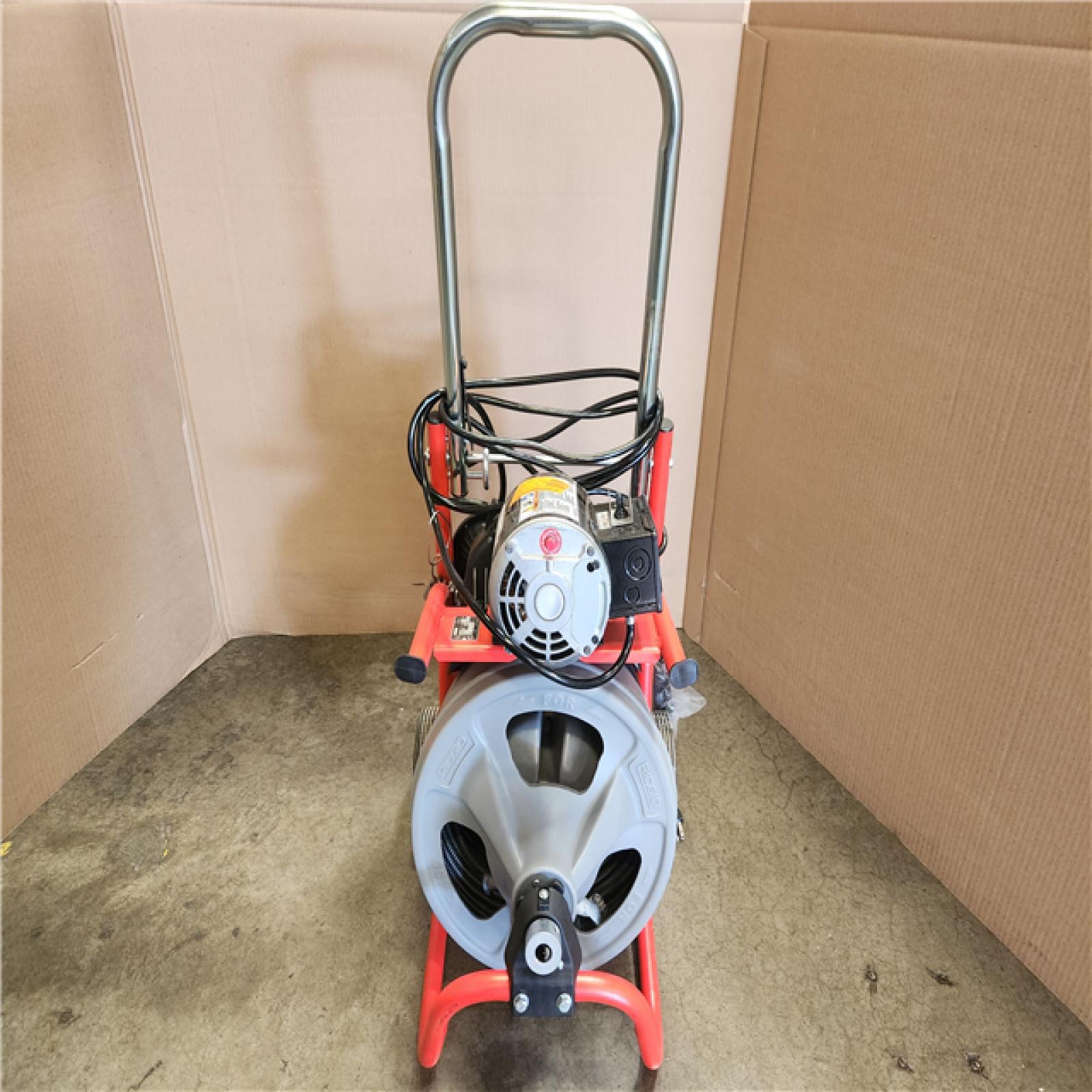 Phoenix RIDGID K-400 Drain Cleaning Snake Auger 120-Volt Drum Machine with C-32IW 3/8 in. x 75 ft. Cable