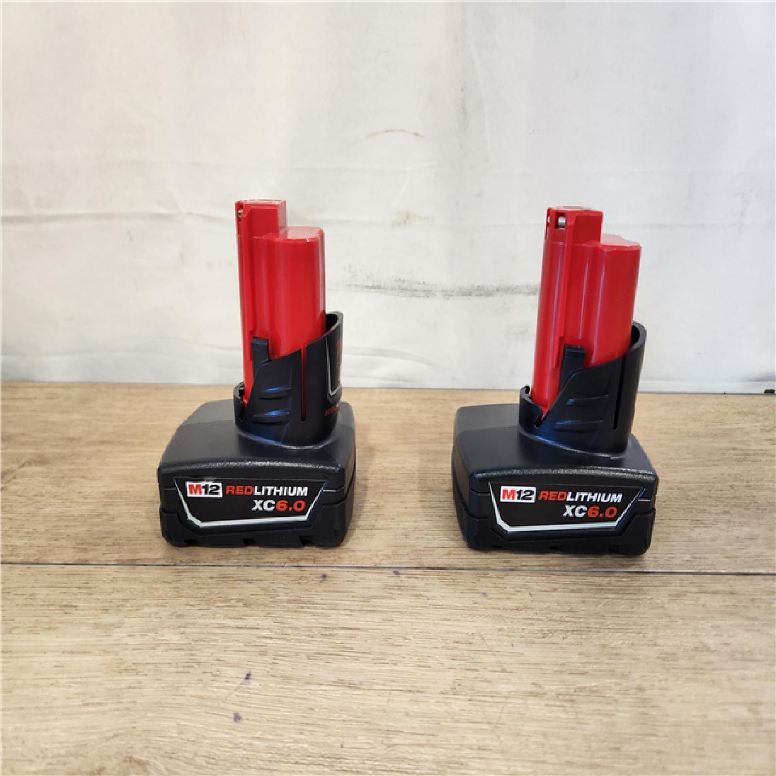 AS-IS- Milwaukee 12V Lithium-Ion XC Extended Capacity Battery Pack 6. 0Ah (2-Pack)