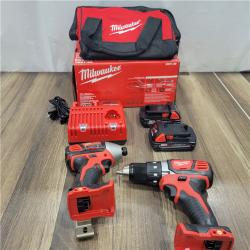 GOOD  Milwaukee 18V Cordless Brushed 2 Tool Drill/Driver and Impact Driver Kit