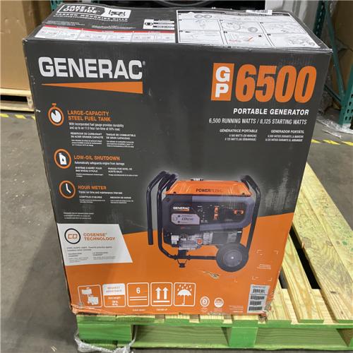 Dallas Location - As-Is  Generac GP 6500-Watt Gas-Powered Portable Generator