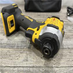 AS-IS DEWALT ATOMIC 20V MAX Lithium-Ion Cordless 1/4 in. Brushless Impact Driver Kit