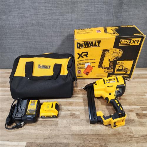 HOUSTON LOCATION - AS-IS DEWALT 20V MAX XR Lithium-Ion Cordless 18-Gauge Narrow Crown Stapler Kit