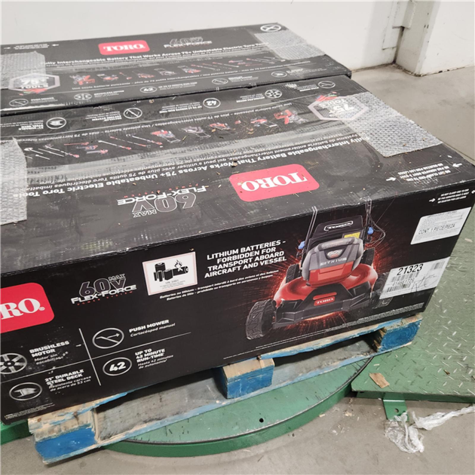 Dallas Location - NEW- Toro Recycler 60-volt Max 21-in  Lawn Mower 4 Ah (1-Battery and Charger Included)Lot Of 2