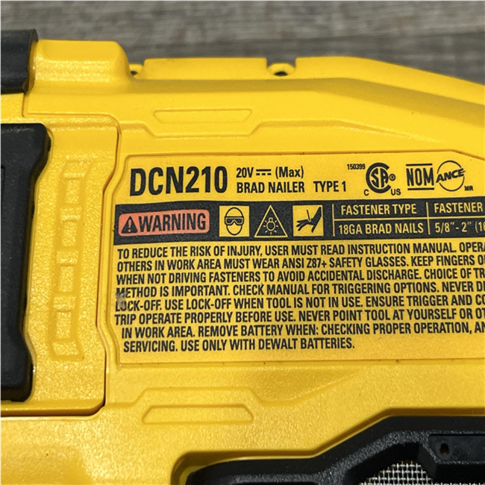 AS-IS DEWALT 20V MAX XR 18 Gauge Cordless Brad Nailer (Tool Only)