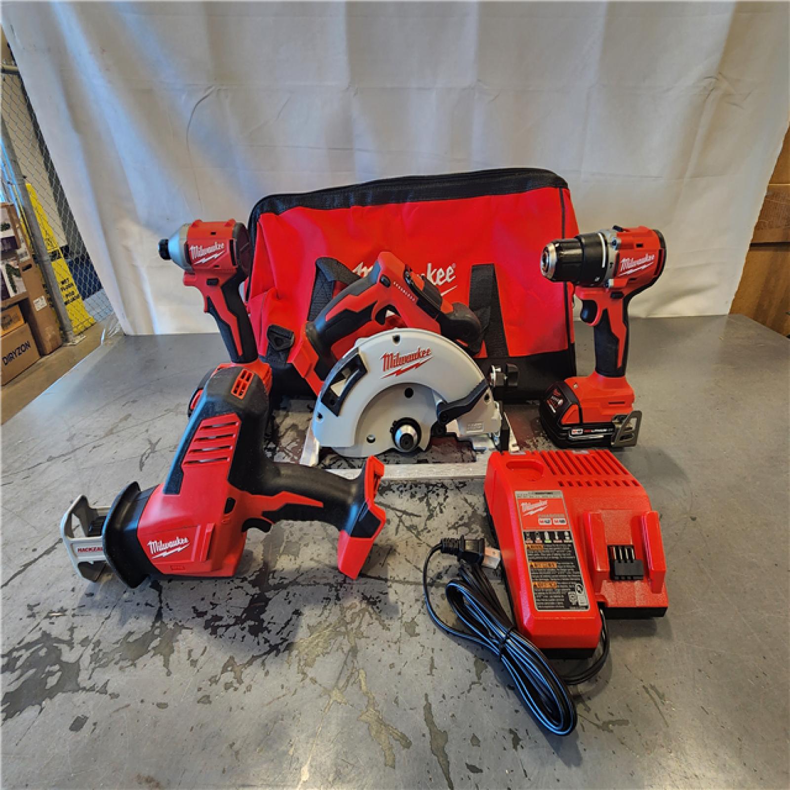 AS-IS- Milwaukee M18 Cordless Brushless 4 Tool Combo Kit