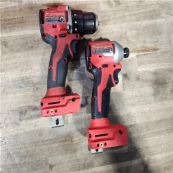 HOUSTON LOCATION - AS-IS Milwaukee M18 18V Lithium-Ion Brushless Cordless Compact Drill/Impact Combo Kit (2-Tool) W/(2) 2.0 Ah Batteries  Charger & Bag