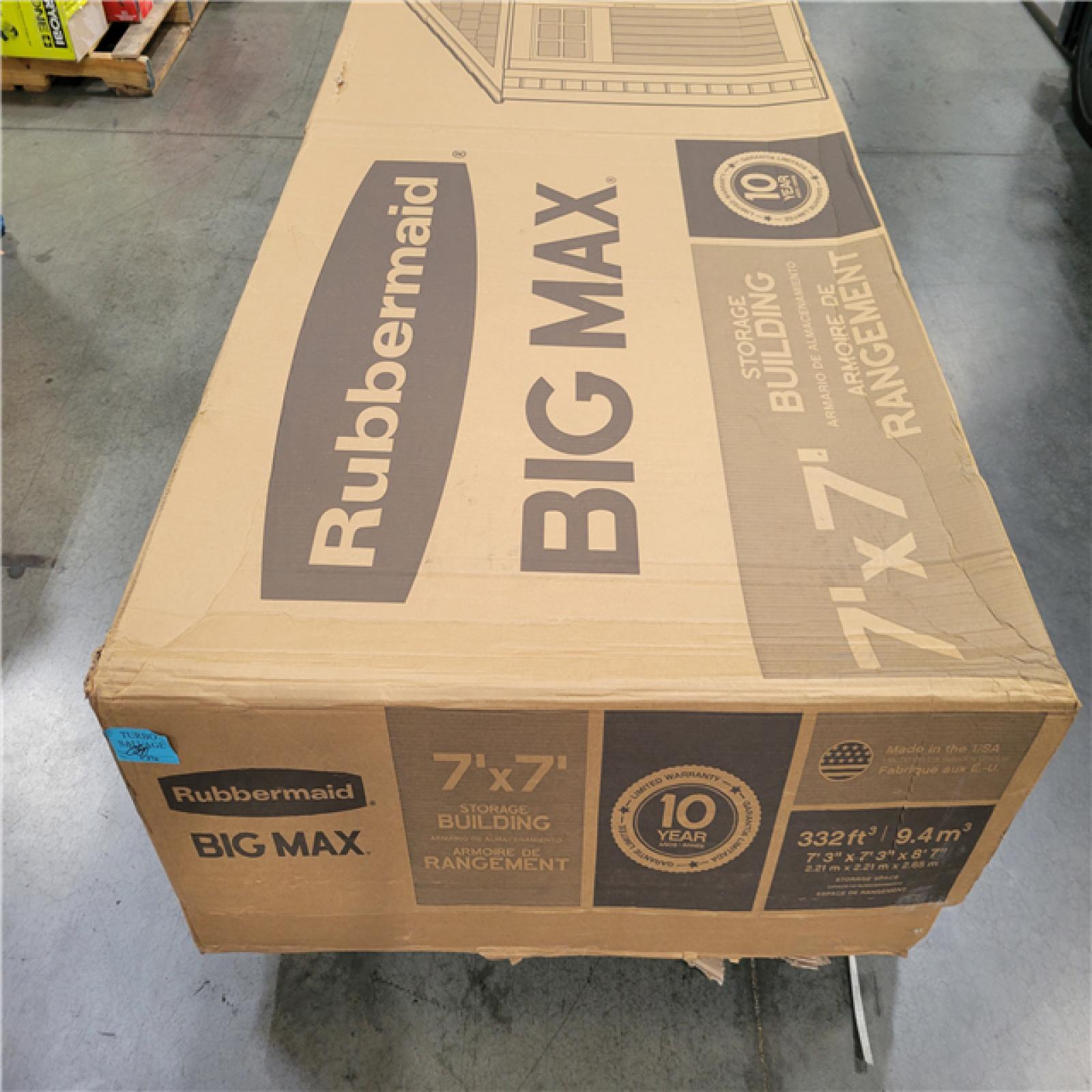 CALIFORNIA AS-IS RUBBERMAID BIG MAX SHED