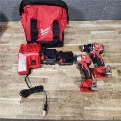 HOUSTON LOCATION - AS - IS Milwaukee 18-Volt Lithium-Ion Brushless Cordless Compact Hammer Drill/Impact Combo Kit