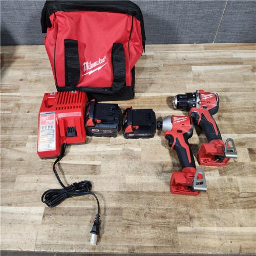 HOUSTON LOCATION - AS - IS Milwaukee 18-Volt Lithium-Ion Brushless Cordless Compact Hammer Drill/Impact Combo Kit