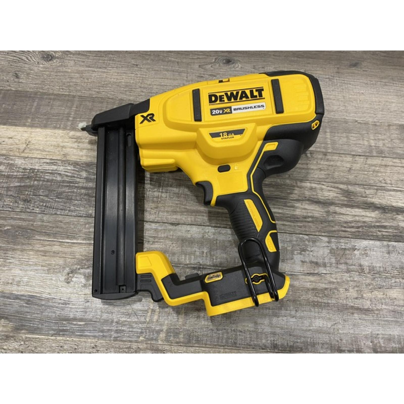 AS-IS DEWALT Cordless 18-Gauge Narrow Crown Stapler (Tool Only)