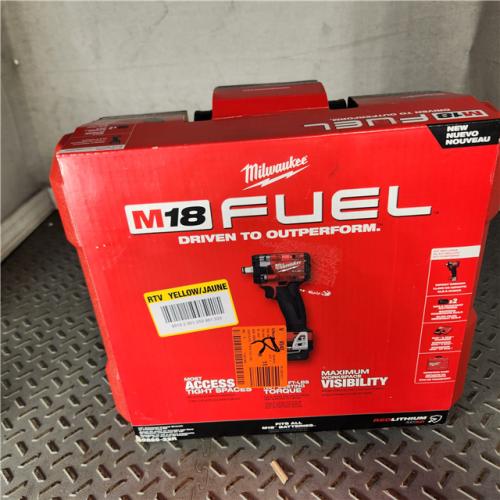 Houston location- AS-IS MWK2855-22R 0.5 in. 18V Brushless Compact Impact Wrench with Friction Ring Kit, Red & Black