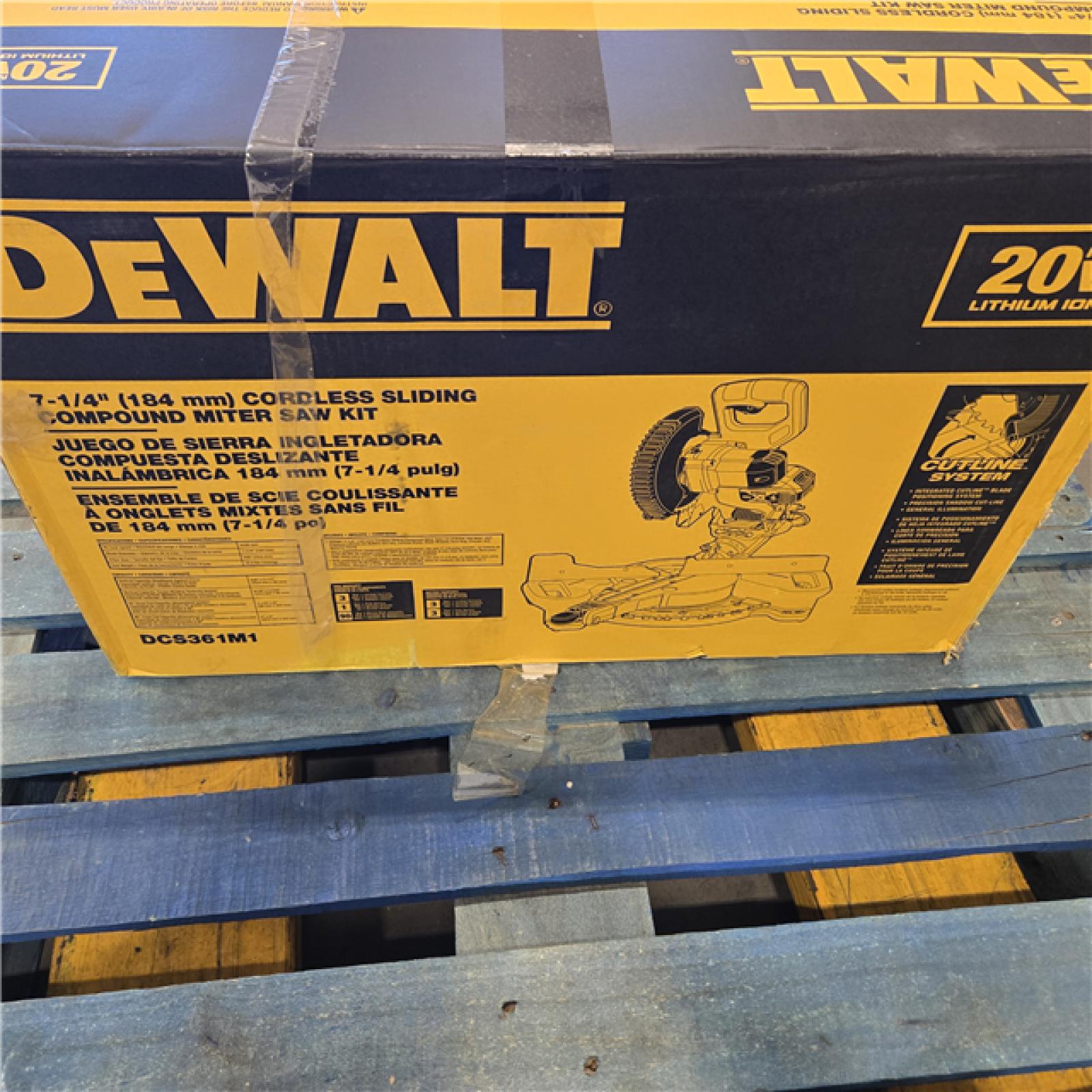 AS-IS  20V MAX Cordless 7-1/4 in. Sliding Miter Saw with (1) 20V Battery 4.0Ah