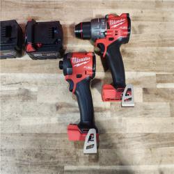 HOUSTON LOCATION - AS - IS Milwaukee FUEL 18V Lithium-Ion Brushless Cordless Hammer Drill and Impact Driver Combo Kit