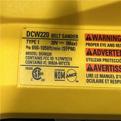 AS-IS DEWALT 20V MAX* XR Brushless Cordless Belt Sander (Tool-Only)
