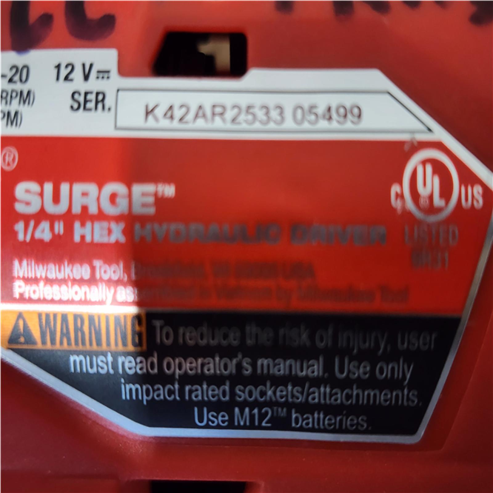 Houston Location AS-IS Milwaukee FUEL Impact Driver
