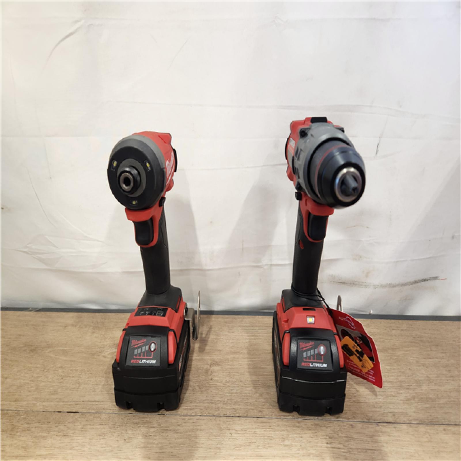 AS-IS- Milwaukee  FUEL 18V Lithium-Ion Brushless Cordless Hammer Drill and Impact Driver Combo Kit