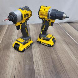 AS-IS DEWALT ATOMIC 20-Volt MAX Lithium-Ion Cordless Combo Kit (2-Tool) with (2) 2.0Ah Batteries, Charger and Bag