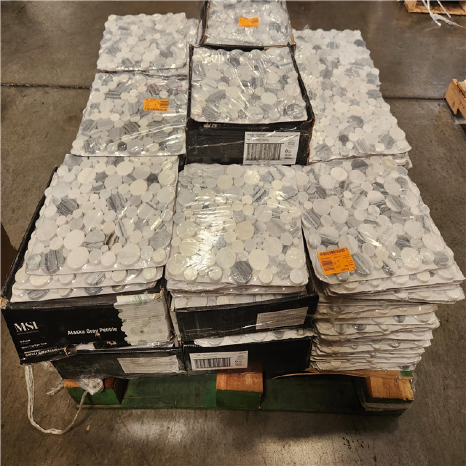 Phoenix MSI Alaska Gray 12 in. x 12 in. x 0.38 in. Polished Marble Mesh-Mounted Mosaic Floor and Wall Tile (21+ Boxes)