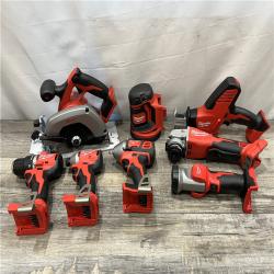 AS-IS Milwaukee 18V Lithium-Ion Cordless (8-Tool) Combo Kit