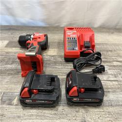 AS-IS Milwaukee 18V Lithium-Ion Brushless Cordless 1/2 in. Compact Hammer Drill/Driver Kit