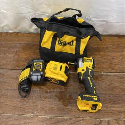 AS-IS DEWALT ATOMIC 20V MAX Lithium-Ion Cordless 1/4 in. Brushless Impact Driver Kit, 5 Ah Battery, Charger, and Bag