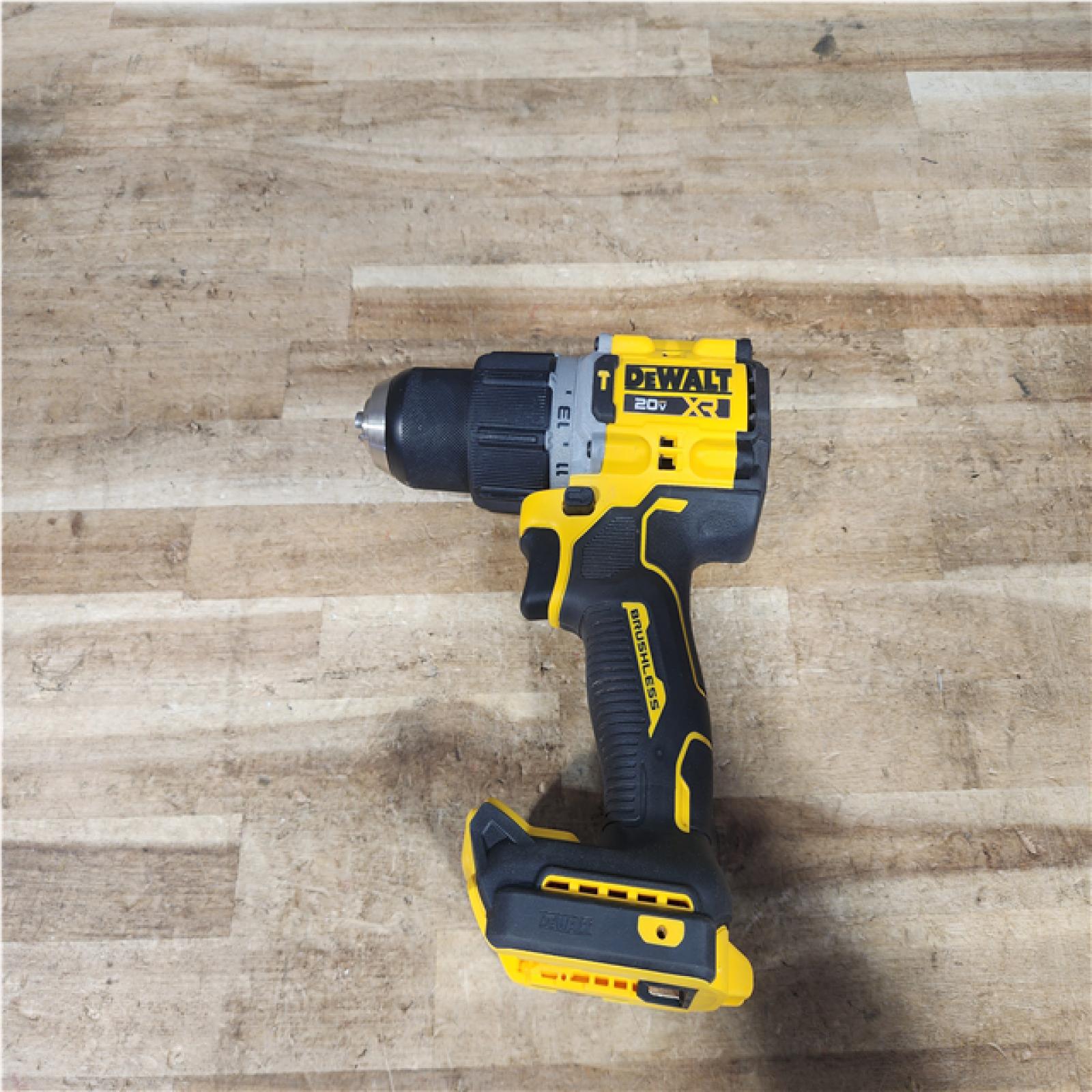 Houston Location AS-IS DEWALT 20V XR Brushless Cordless 1/2 in. Hammer Drill (Tool-Only)