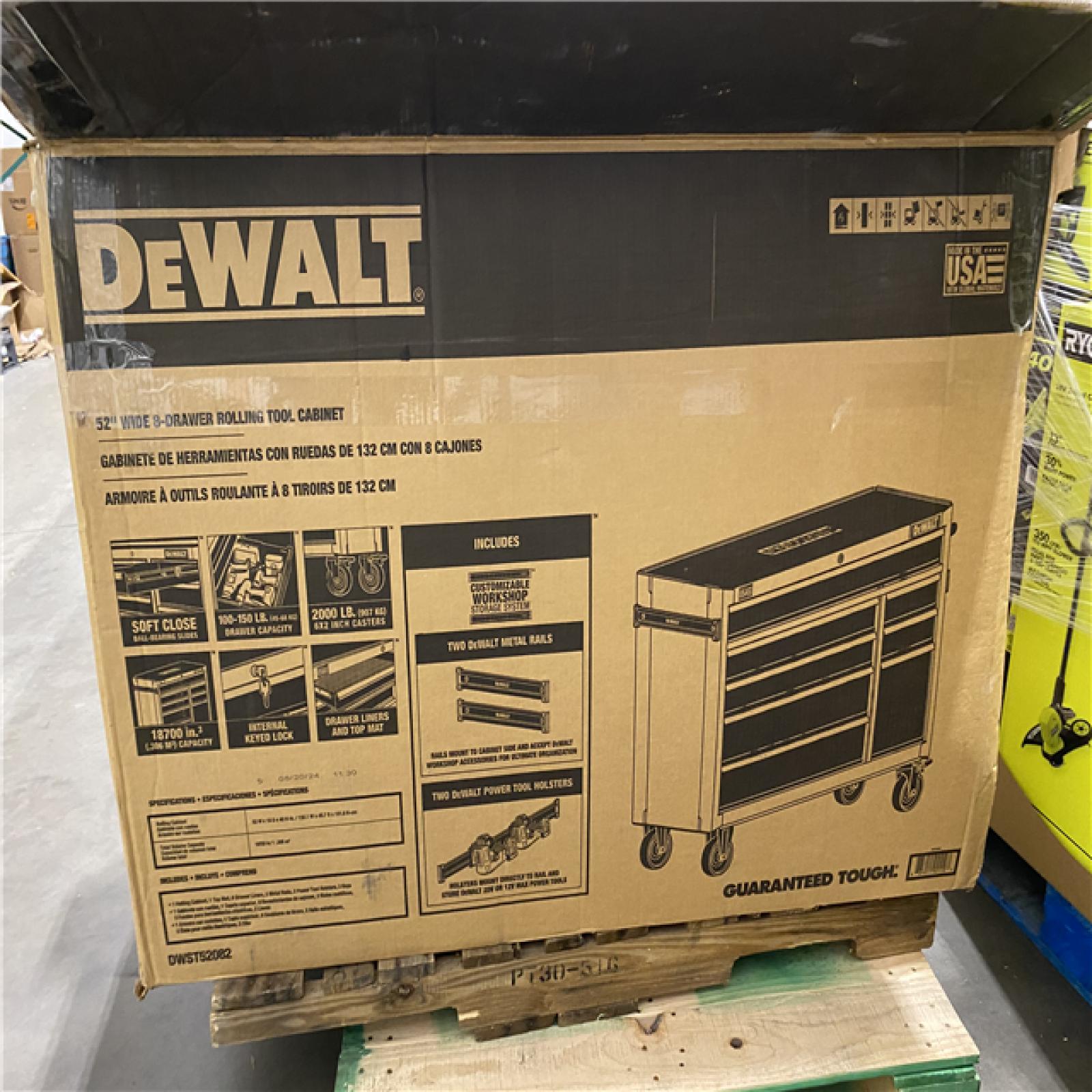 Dallas Location - As-Is DEWALT 52 in. W x 20 in. D 8-Drawer Tool Cabinet