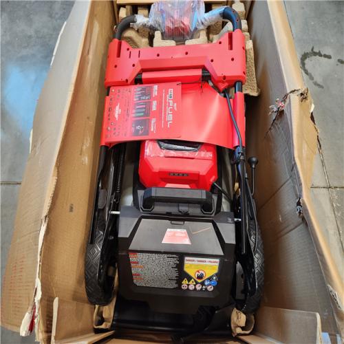 AS-IS Milwaukee M18 FUEL Brushless Cordless 21 in. Walk Behind Dual Battery Self-Propelled Mower Kit