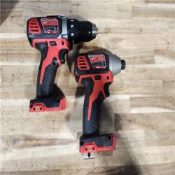 HOUSTON LOCATION - AS-IS Milwaukee 18V Lithium-Ion Cordless Drill Driver/Impact Driver Combo Kit