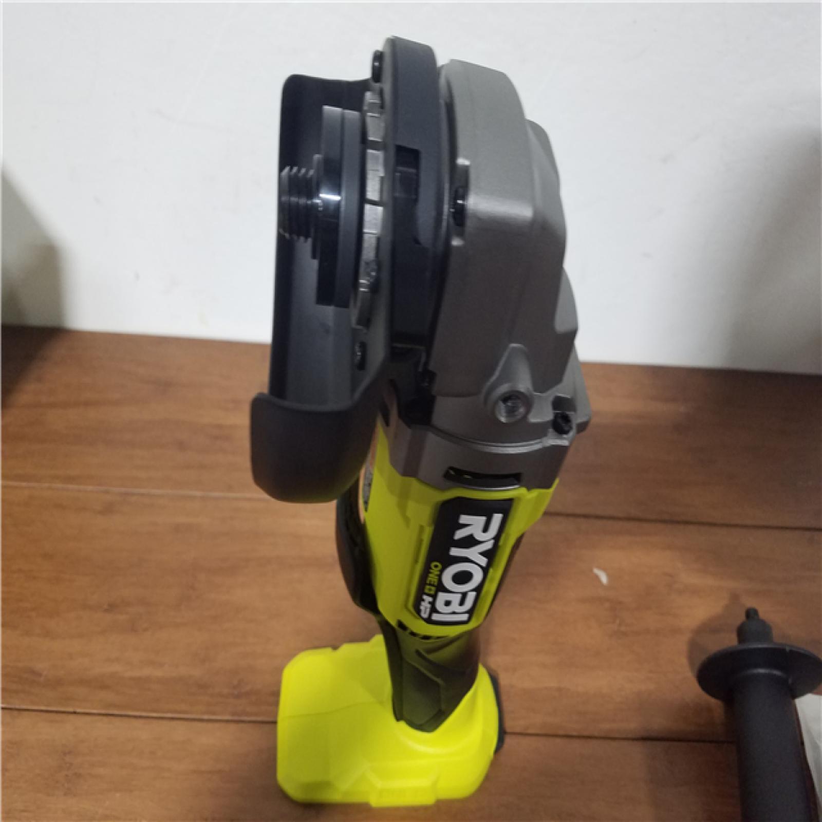 CALIFORNIA AS-IS RYOBI ONE+HP 18V BRUSHLESS 4-1/2 ANGLE GRINDER/CUT-OFF (TOOL ONLY)