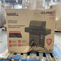 DALLAS LOCATION- AS-IS NEXGRILL Gourmet Pro 5-Burner Propane Gas Grill with Side Burner and Griddle Max Insert in Graphite