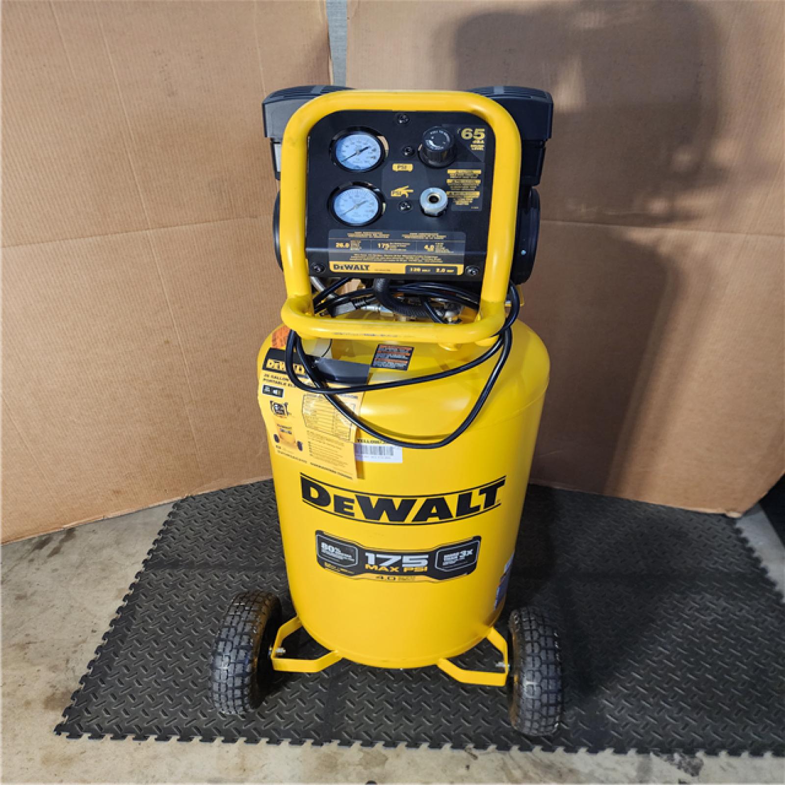 HOUSTON LOCATION - AS-IS DEWALT 26 Gal. 175 PSI Ultra Quiet Portable Electric Air Compressor