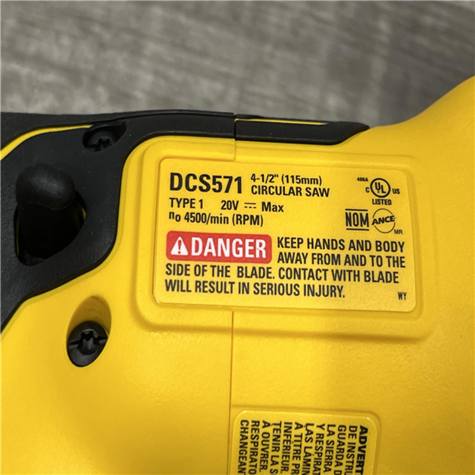 AS-IS DEWALT ATOMIC 20V MAX Cordless Brushless 4-1/2 in. Circular Saw (Tool Only)