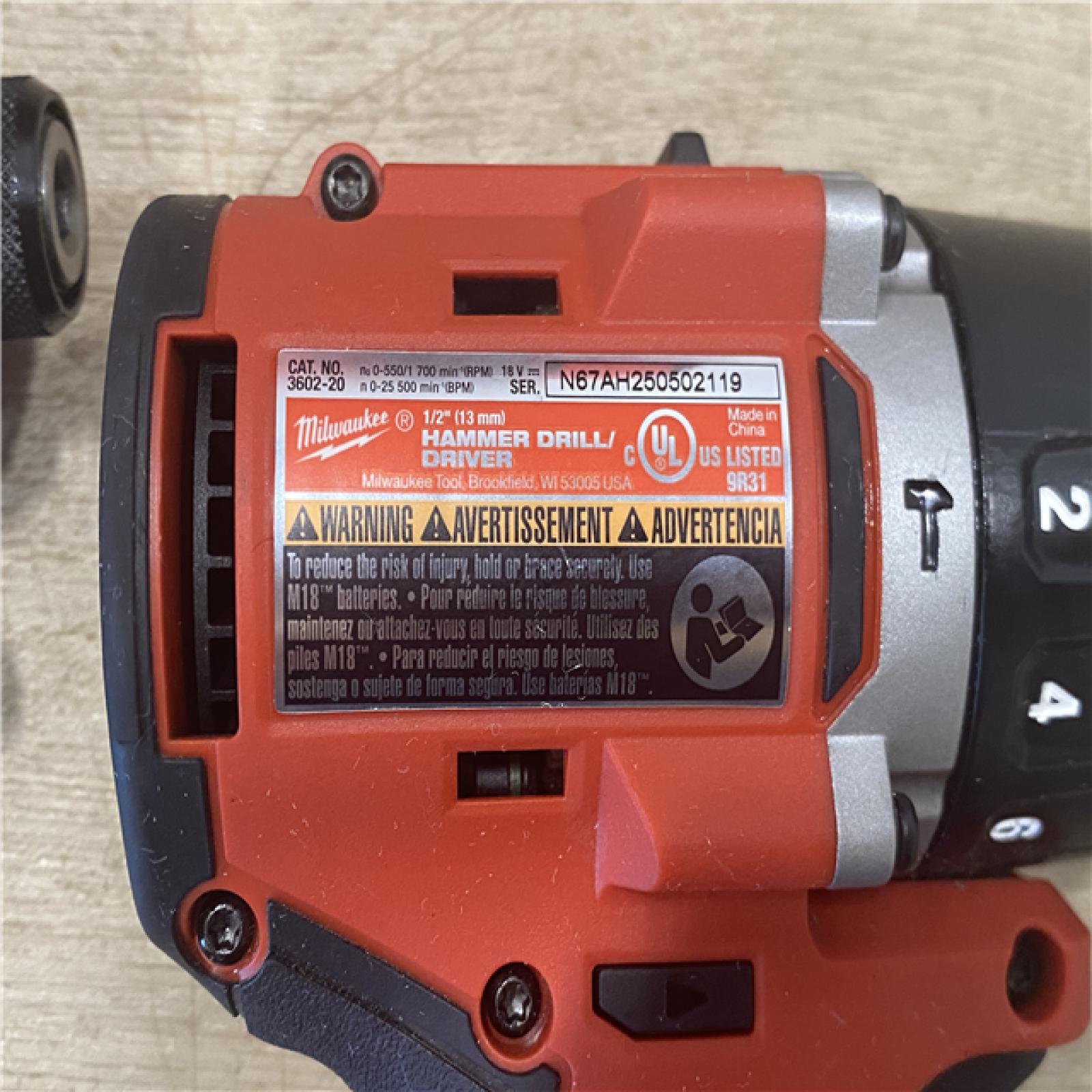 AS-IS Milwaukee 18-Volt Lithium-Ion Brushless Cordless Compact Hammer Drill/Impact Combo Kit