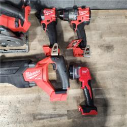 HOUSTON LOCATION - AS-IS M18 FUEL 18V Lithium-Ion Brushless Cordless 5-Tool Combo Kit with Two 5.0 Ah Batteries  1 Charger 1 Tool Bag