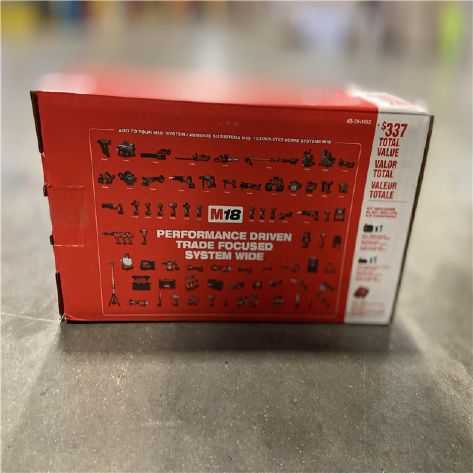 DALLAS LOCATION - Milwaukee M18 18-Volt Lithium-Ion Starter Kit with One 5.0 Ah and One 2.0 Ah Battery and Charger