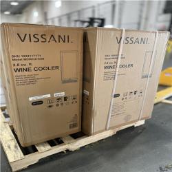 DALLAS LOCATION- VISSANI 15 in. W 27-Bottle Dual Zone Wine Cooler in Stainless Steel Pallet (4 UNITS)