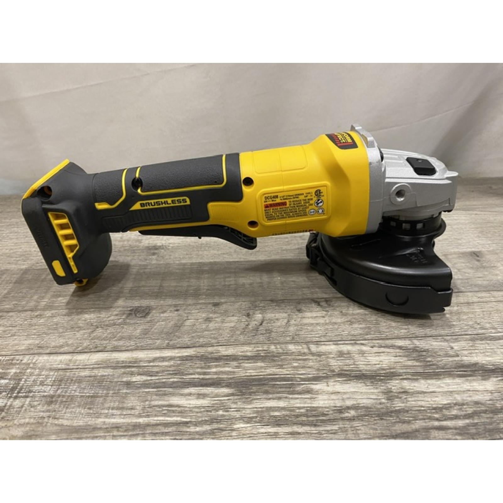 AS-IS DEWALT 20V MAX Cordless Brushless 4-1/2 in. Angle Grinder with Paddle Switch (Tool Only)