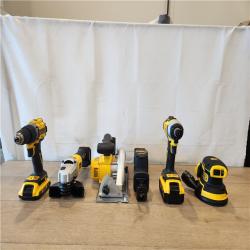 AS-IS- DEWALT 20V Lithium-Ion Cordless 6-Tool Combo Kit with 5.0 Ah and 2.0 Ah Batteries, Charger and Tough System 2.0 Rolling Toolbox