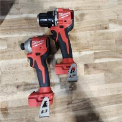 HOUSTON LOCATION - AS-IS Milwaukee 18-Volt Lithium-Ion Brushless Cordless Compact Hammer Drill/Impact Combo Kit