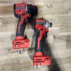 HOUSTON LOCATION - AS-IS Milwaukee 18V Lithium-Ion Brushless Cordless Compact Drill/Impact Combo Kit