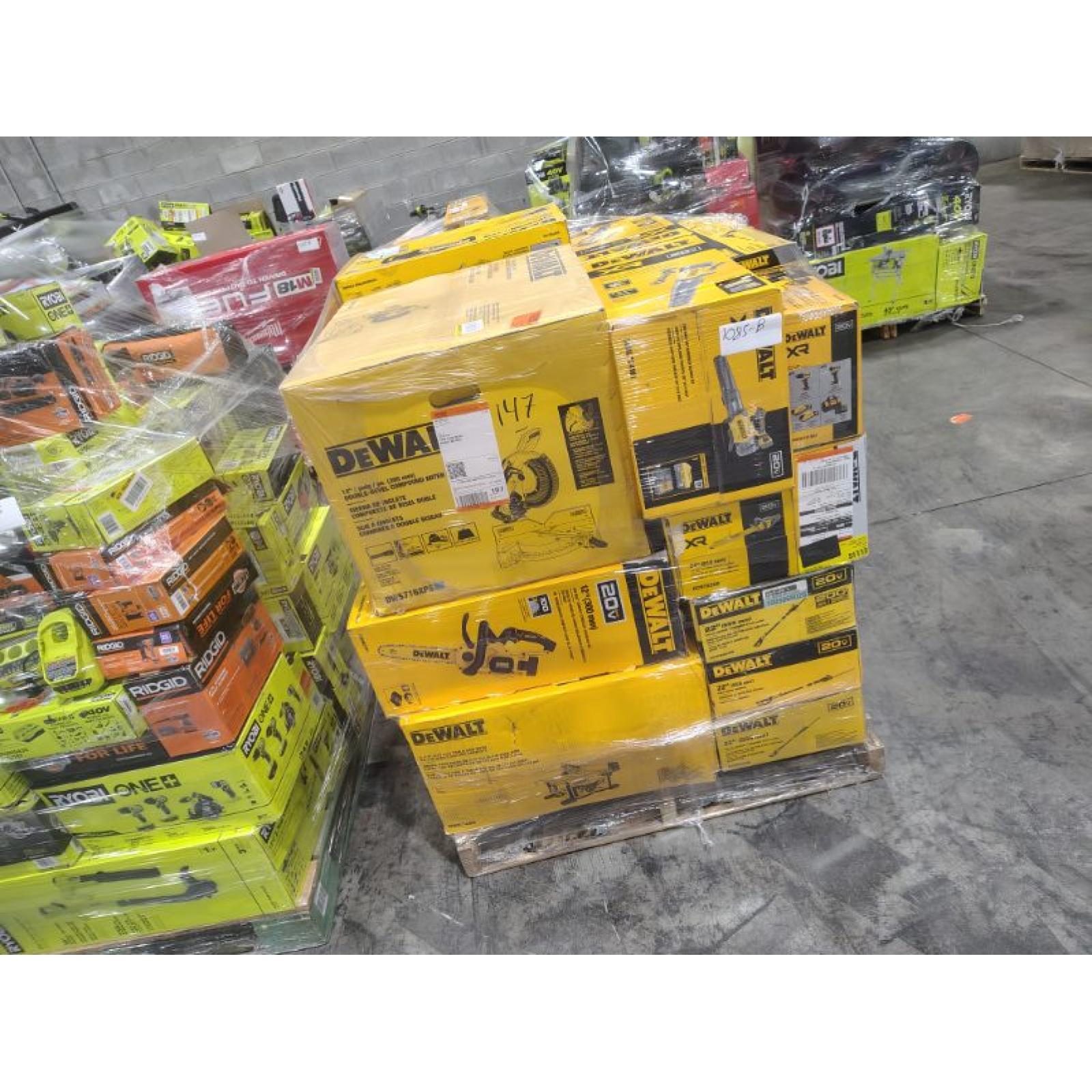 Pittston Location As-Is Power Tools Partial Truckload (15 Pallets) 1085-B