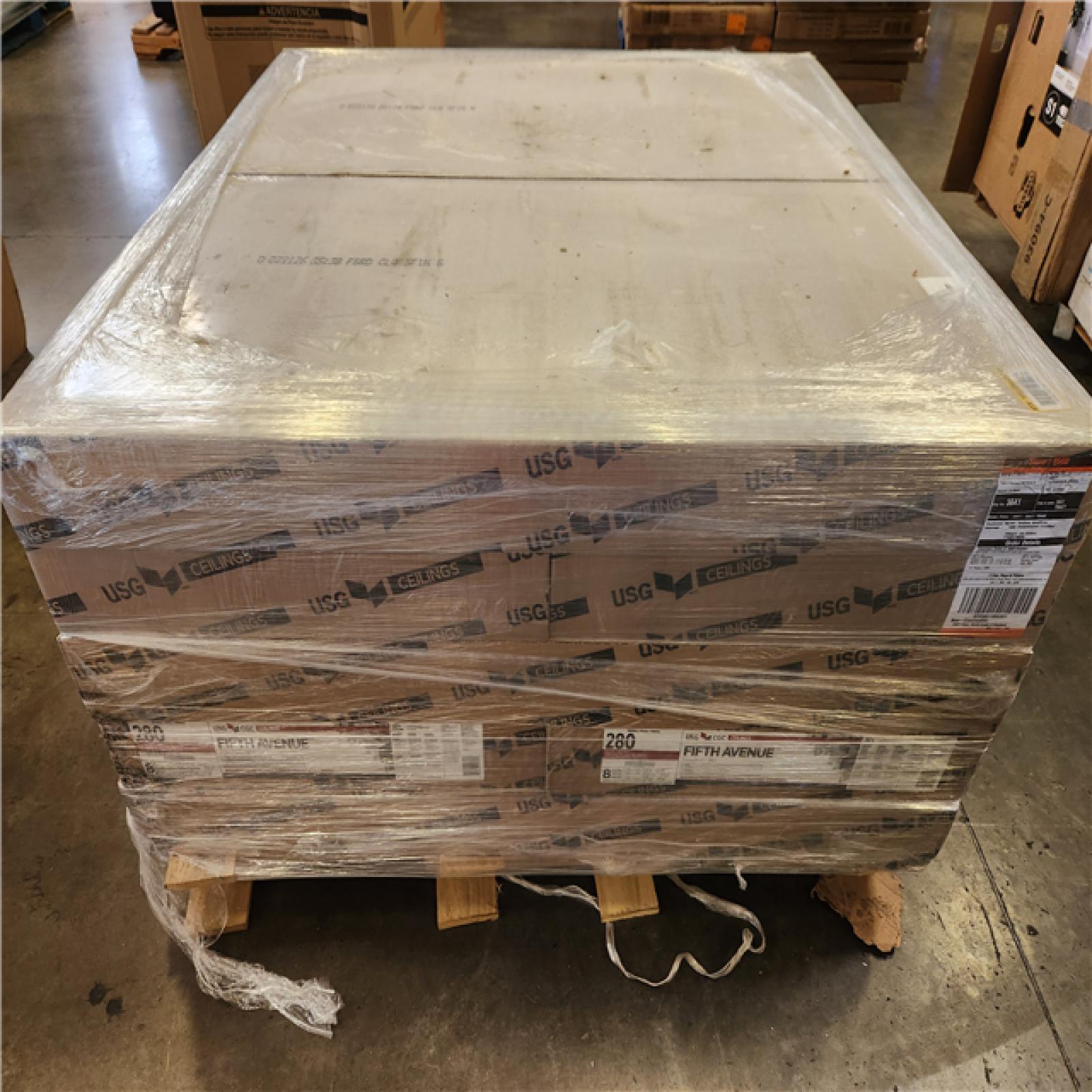 Phoenix USG Ceilings 2 ft. x 4 ft. Fifth Avenue White Square Edge Lay-In Ceiling Tile  Case of 10 (80 sq. ft.)