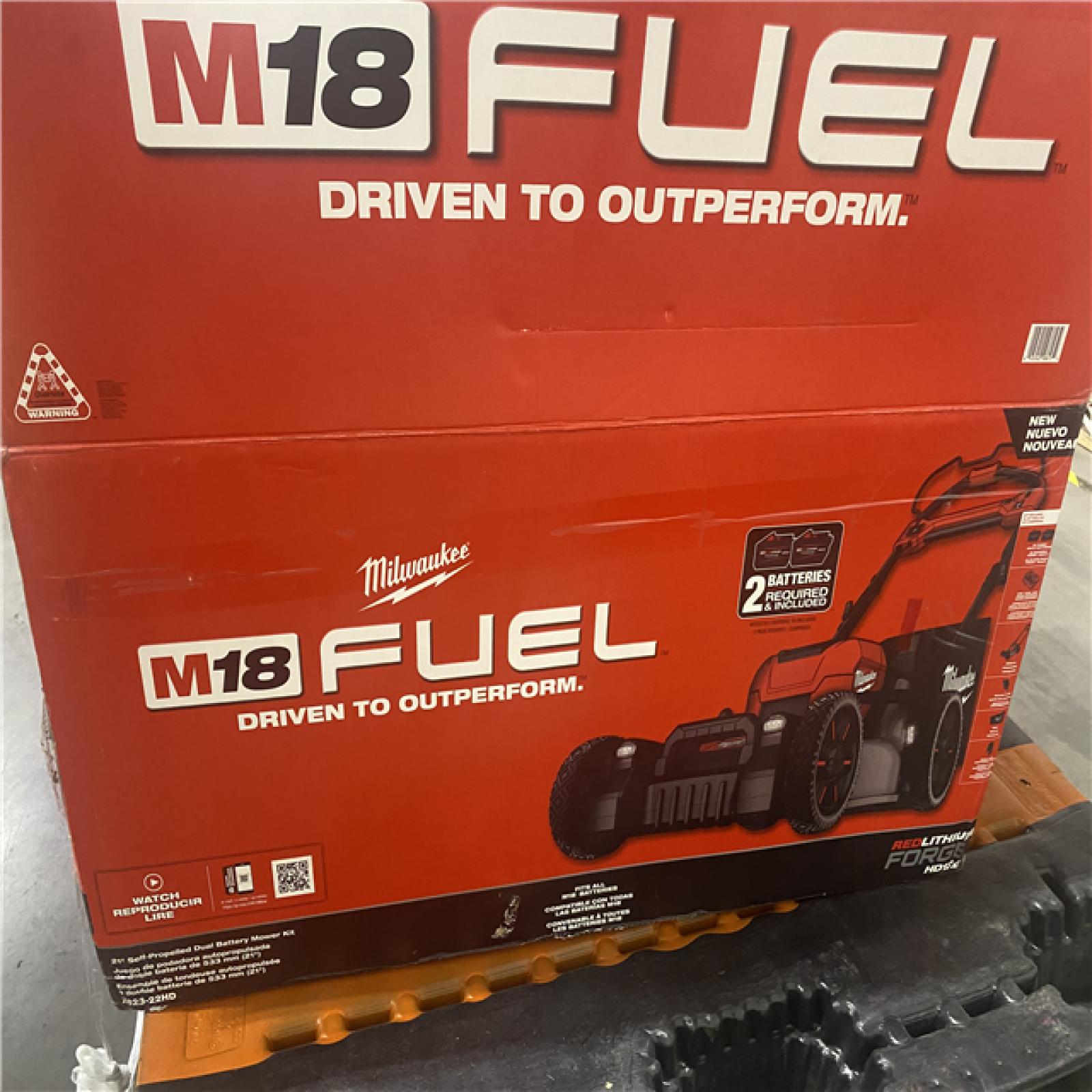 Dallas Location - As-Is Milwaukee 18 FUEL 21 Self-Propelled Dual Battery Mower Kit