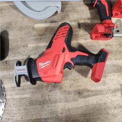 HOUSTON LOCATION - AS-IS Milwaukee M18 18-Volt Lithium-Ion Brushless Cordless Combo Kit (4-Tool) with 2-Batteries, 1-Charger