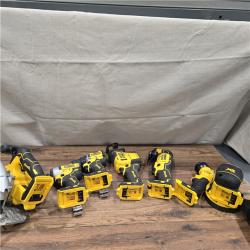AS-IS DEWALT 20-Volt MAX Lithium-Ion Cordless 7-Tool Combo Kit with 2.0 Ah Battery, 5.0 Ah Battery and Charger